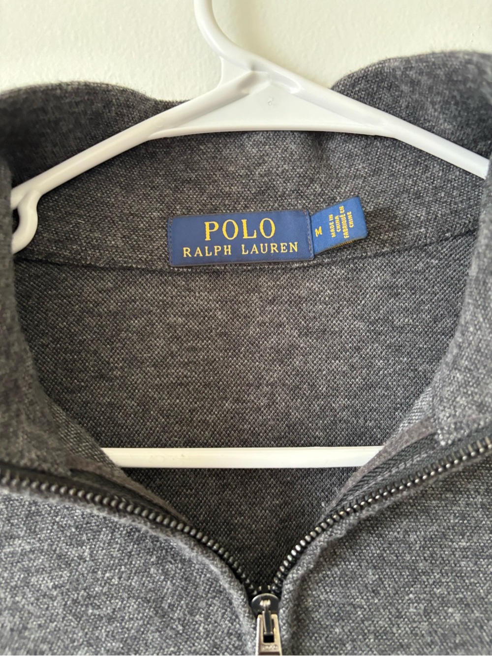 Polo by Ralph Lauren Dark Gray Half-Zip Sweater with Green Pony - Picture 2 of 4